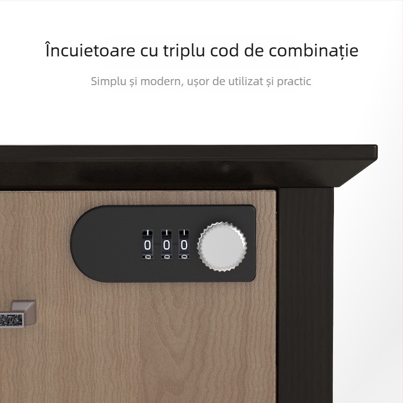 Huibaili E20 dulap pentru dosare cu încuietoare prin parolă și amprentă; material aliaj de aluminiu + ABS; stil modern minimalist