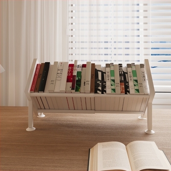 Raft de bibliotecă pentru birou cu separator reglabil, separator în linie, model W760, construcție din fier, stil simplu și modern