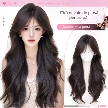 Extensii de păr pentru femei, top-piece cu volum, sârmă rezistentă la căldură, procesare mecanică, nu poate fi vopsit și nu se poate face perm