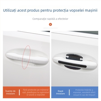 Autocolante 3D anti-coliziune pentru mânerul ușii auto – model Cartoon, cu adeziv