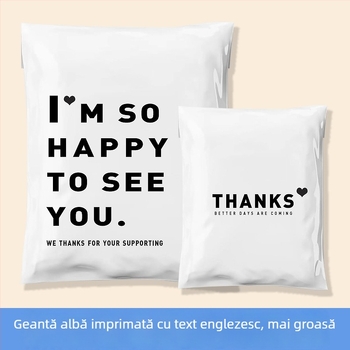 Geantă expres pentru haine, întărită, cu logo personalizat, auto-închidere, material 100% pur, imprimare offset, serigrafie și UV