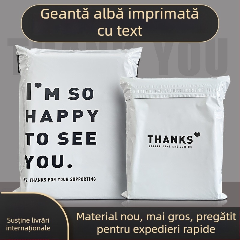 Geantă expres pentru haine, întărită, cu logo personalizat, auto-închidere, material 100% pur, imprimare offset, serigrafie și UV