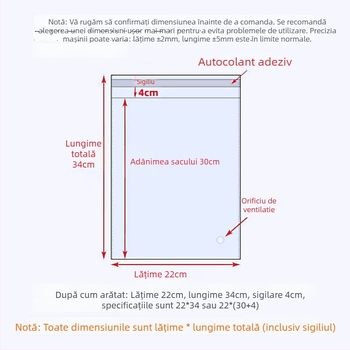 Pungă de ambalare OPP autoadezivă pentru haine și accesorii, transparentă din plastic Ziplock, material virgin, logo imprimat