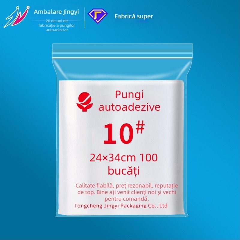 Pungi transparente auto-sigilante pentru ambalarea ceaiului – lungimea de sigilare reglabilă; versiuni îngroșate 8/10/12