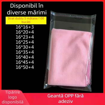 Sac de ambalare din plastic OPP, sigilat automat, dublu strat, pentru lenjerie, fără logo, tăiere la cald