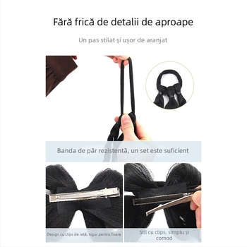 Perucă cu coadă, stil chinezesc, fibre rezistente la temperatură înaltă, nu poate fi vopsită cu vopsea fierbinte, Lois