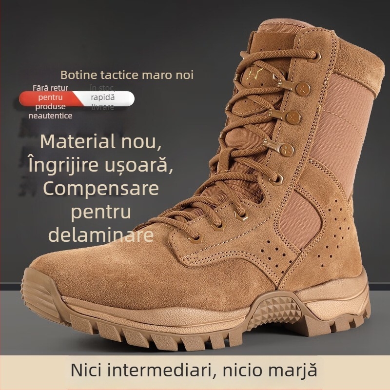 Ghete înalte din nylon pentru adulți, unisex, încălțăminte tactică pentru exterior, stil militar