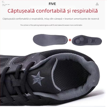 Pantofi de antrenament unisex, respirabili și ușori, stil tactic, talpă din cauciuc, pentru adulți