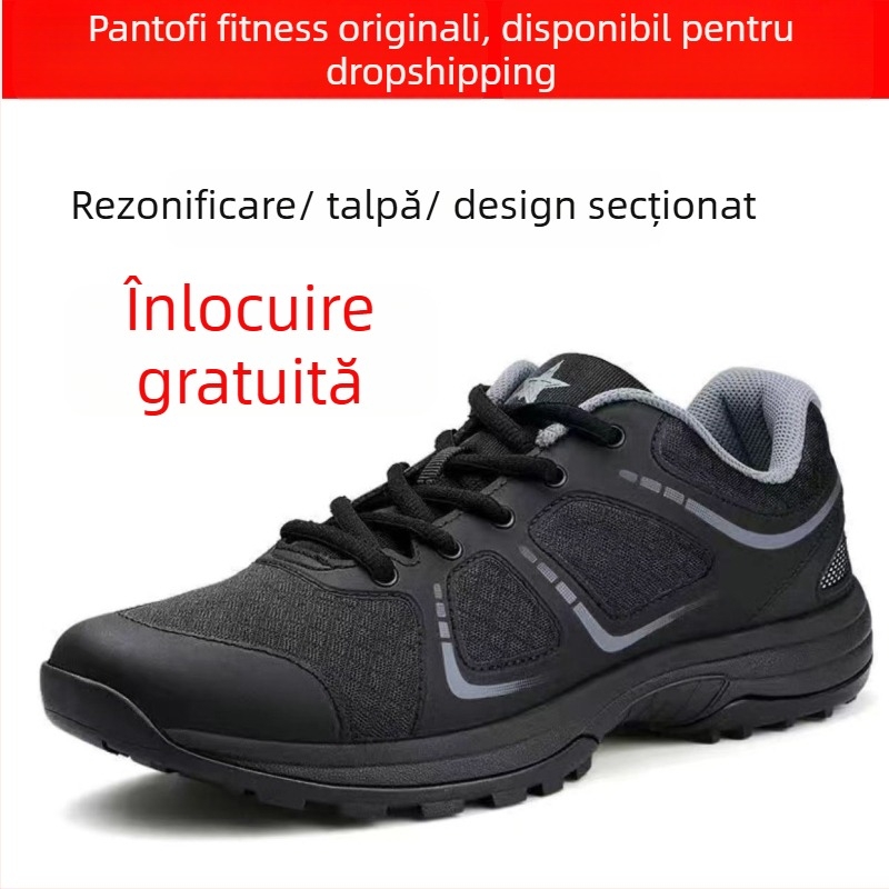 Pantofi de antrenament unisex, respirabili și ușori, stil tactic, talpă din cauciuc, pentru adulți