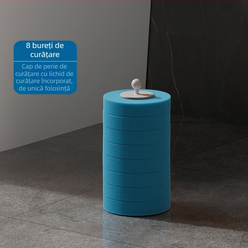 Perie de toaletă de unică folosință cu set de capete de înlocuire, pentru montare pe perete și toalete tip squat (Brand Wanben; Material: Plastic; Personalizare procesare: Da; Logo imprimat: Da; Etichetă privată licențiată: Da)