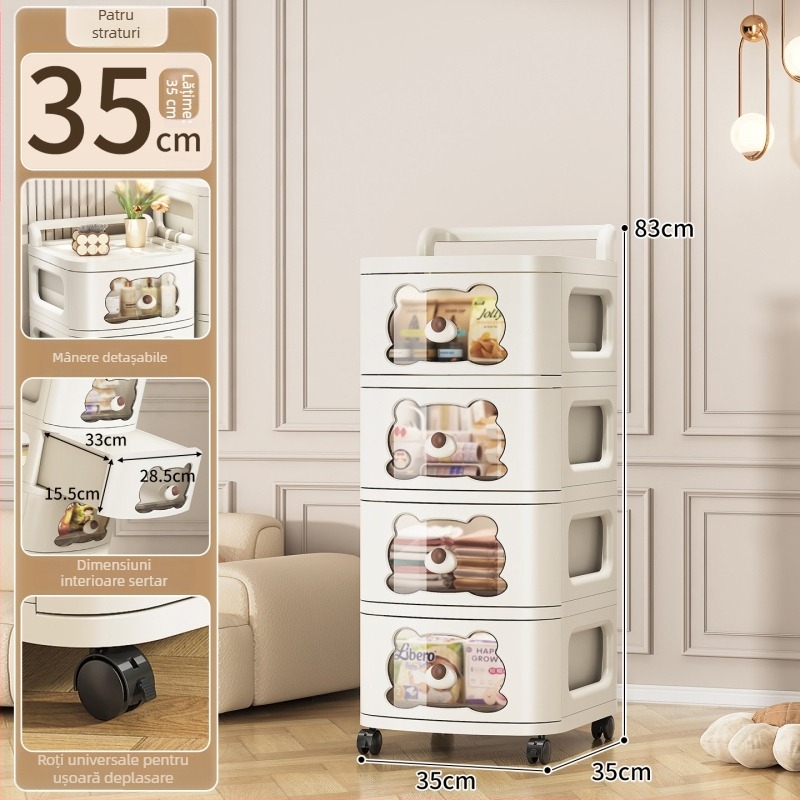 Dulap de depozitare pentru podea SHL9355, PP material, stil Nordic, potrivit pentru pantofi, CD, rechizite și jucării