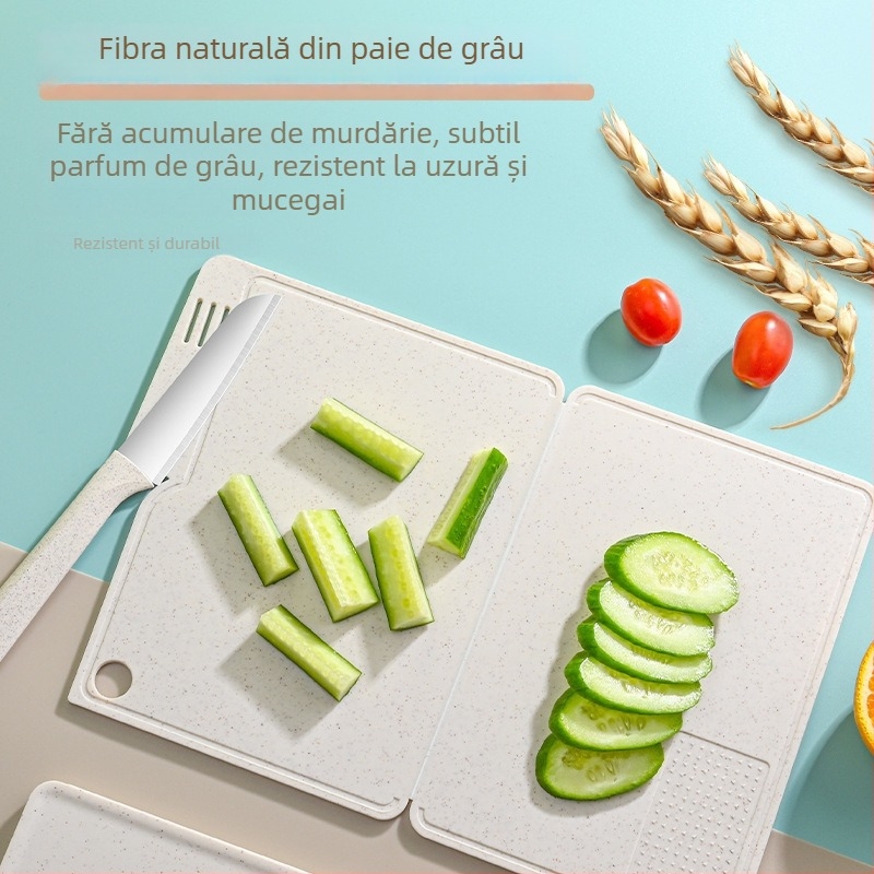 Set de tocătoare din paie de grâu - pentru uz casnic, portabil, pliabil, antiderapant