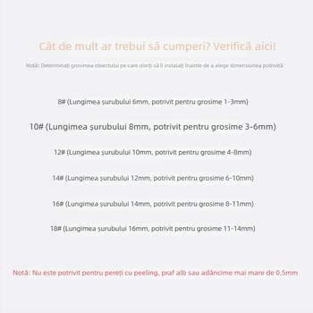 Cuier din oțel inoxidabil, montaj adeziv fără găuri, încărcătură 5–10 kg, pentru baie, bucătărie și dormitor