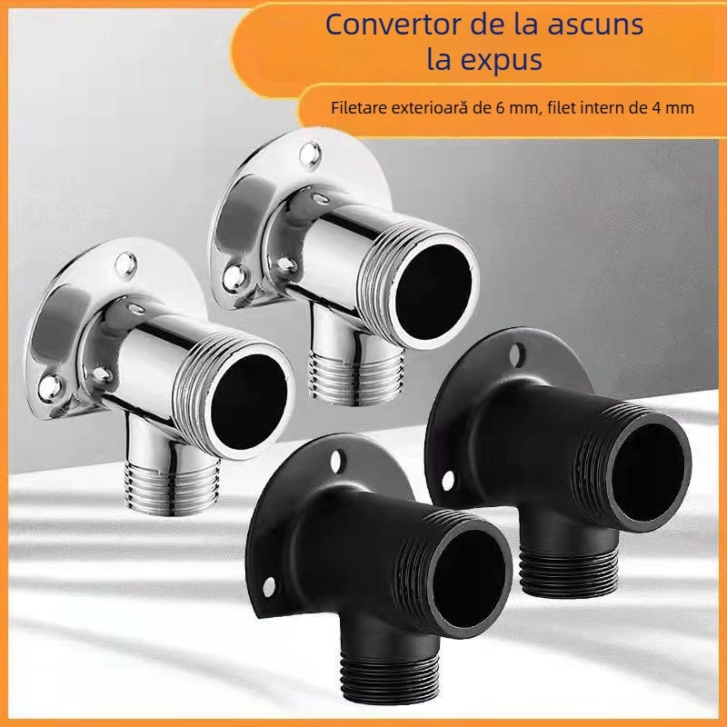 Adaptor pentru duș, montaj ascuns/expus, suport pentru robinetul de amestec, oțel inoxidabil 304