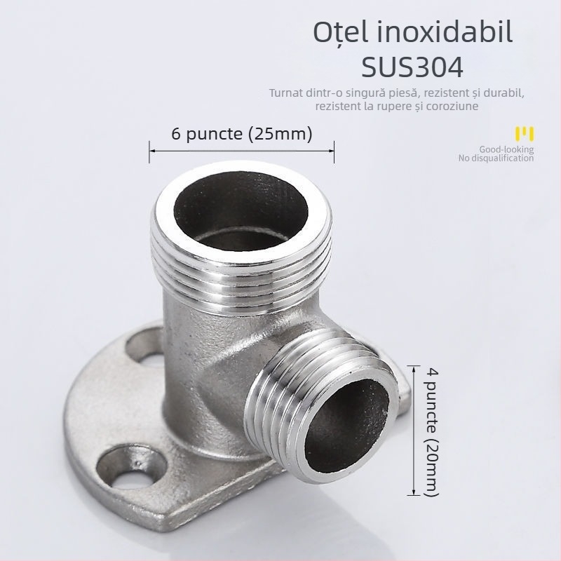 Adaptor pentru duș, montaj ascuns/expus, suport pentru robinetul de amestec, oțel inoxidabil 304