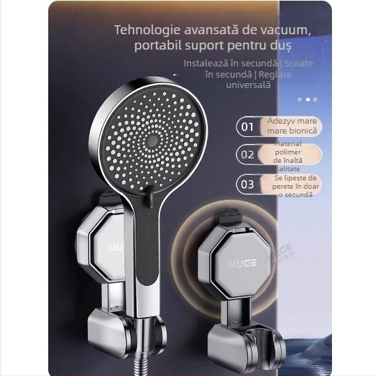 Suport ABS pentru capul de duş, reglabil, montaj manual, stil modern, personalizabil