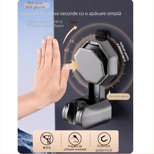 Suport ABS pentru capul de duş, reglabil, montaj manual, stil modern, personalizabil