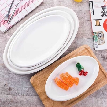 Farfurie pentru pește – ceramică, formă neregulată, porțelan îmbunătățit cu magneziu, culoare solidă, compatibil cu microunde