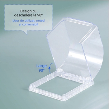 Cutie impermeabilă pentru priză, cu aranjament înclinat de cinci găuri, autoadezivă, protecție împotriva scurgerilor