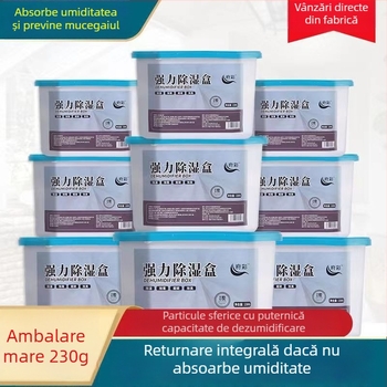 Cutie desicantă cu carbon activ pentru casă și garderobă, absorbție umidități 230 g