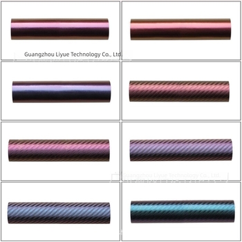 Folie de înfășurare a caroseriei – efect chameleon gradient, textură fibră de carbon (Brand Li Yue; Material: autocolant; Tip: autocolant pentru caroserie; Montaj: tip de aplicare)