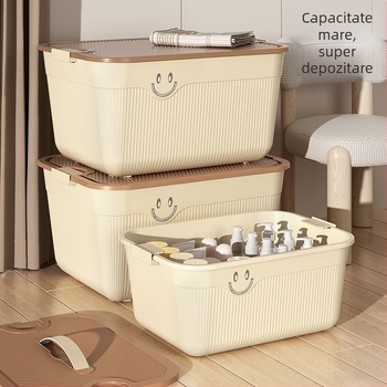 Cutie de depozitare din plastic cu capac pentru birou, multifuncțională, material PP, compartimente configurabile, posibilitate de personalizare a logo-ului