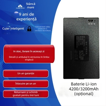 Încuietoare inteligentă complet automatizată pentru ușa de intrare, baterie Li‑Ion 4200mAh, acces cu parolă și amprentă, reîncărcabilă 5V
