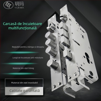 Corp de încuietoare pentru uși - oțel inoxidabil, întreg din oțel, îngroșat, universal, cu mâner