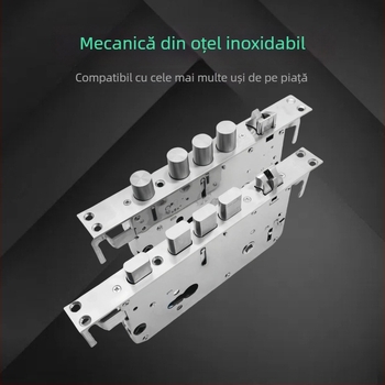 Corp de încuietoare pentru uși - oțel inoxidabil, întreg din oțel, îngroșat, universal, cu mâner