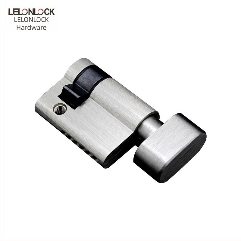 Cilindru de încuietoare din cupru, formă de dovleac, model RCR-08, finisaj suprafață: nichel nisipos și crom deschis, funcție răsucire