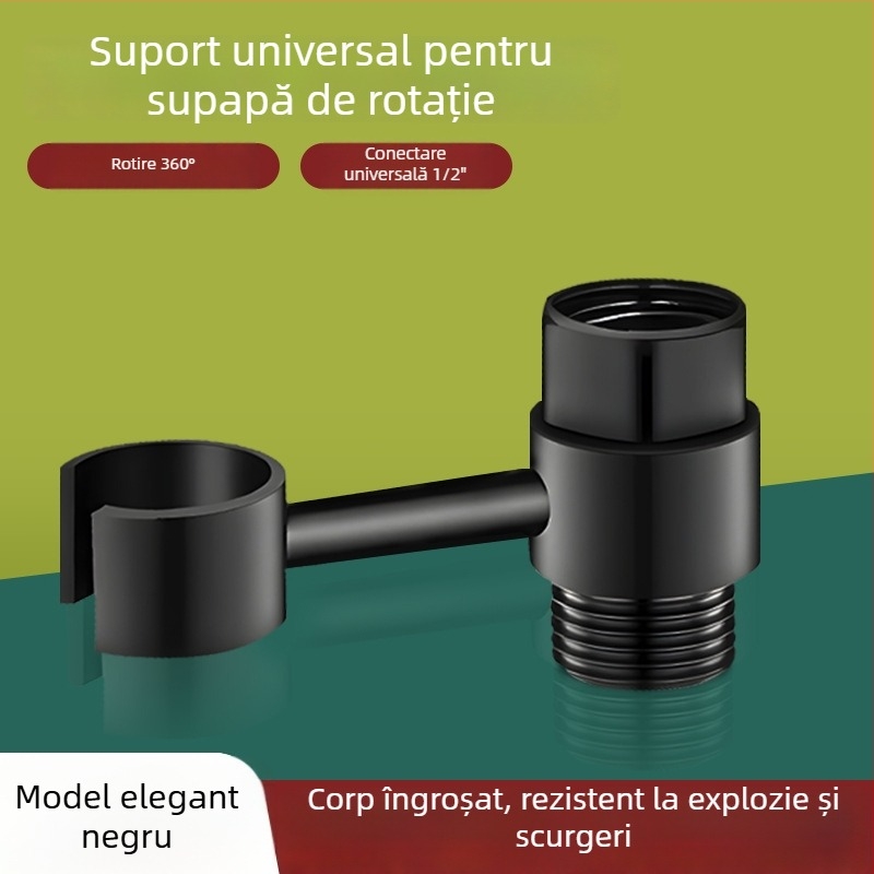 Suport rotativ pentru dușul de toaletă — montaj fără găuri, din cupru rafinat, compatibil cu robinetul unghiular, marcă Boonen/Borne