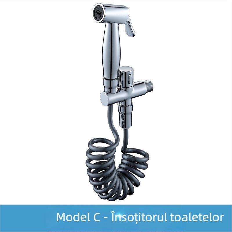 Pistol de spray pentru toaletă — alamă, montaj încastrat în perete, model 00093, presiune de lucru 8, diametru interior 20