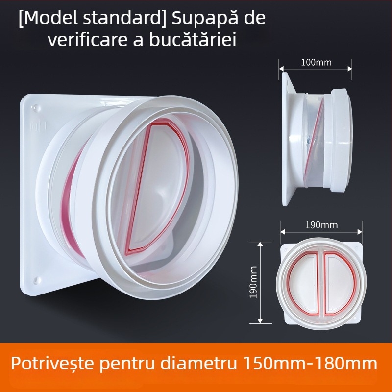 Valvă unidirecțională pentru bucătărie și baie, din plastic, stil modern minimalist