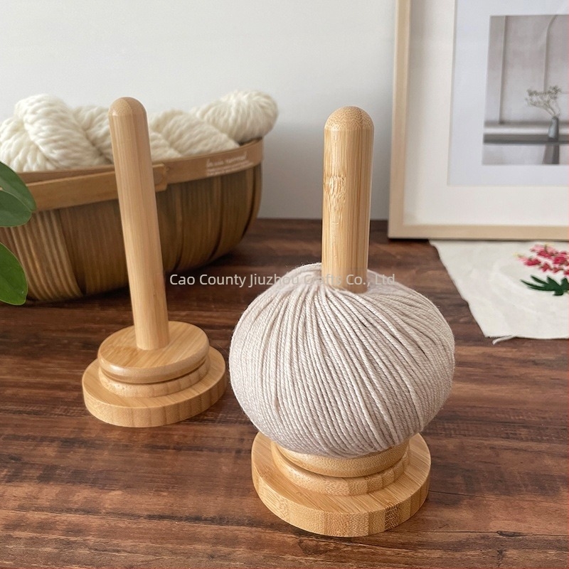 Suport din lemn pentru lână – suport de birou pentru bobine, multifuncțional, 1 nivel, stil modern simplu