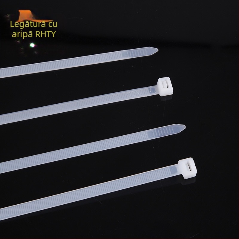 Legături auto-închise pentru cabluri din nylon, interval 3-80 mm, tracțiune aproximativ 15 kg, material nylon ecologic