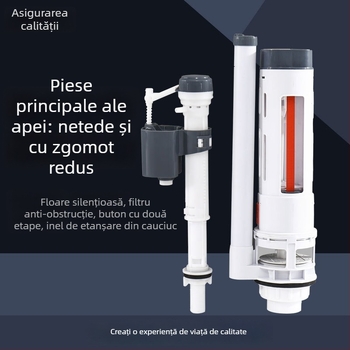 Componente montat pe perete pentru rezervorul de apă al toaletei – ABS, buton dublu de spălare, intrare de apă, OEM, stil modern, Xin Leon