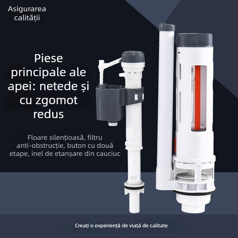 Componente montat pe perete pentru rezervorul de apă al toaletei – ABS, buton dublu de spălare, intrare de apă, OEM, stil modern, Xin Leon