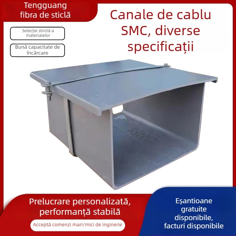 Canal pentru cabluri SMC compozit – canal tip punte, pentru căile ferate de mare viteză, brand Tengguang, material SMC