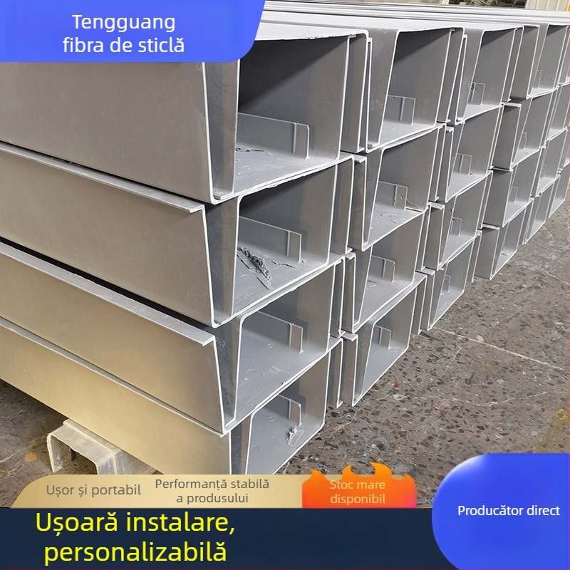 Canal pentru cabluri SMC compozit – canal tip punte, pentru căile ferate de mare viteză, brand Tengguang, material SMC