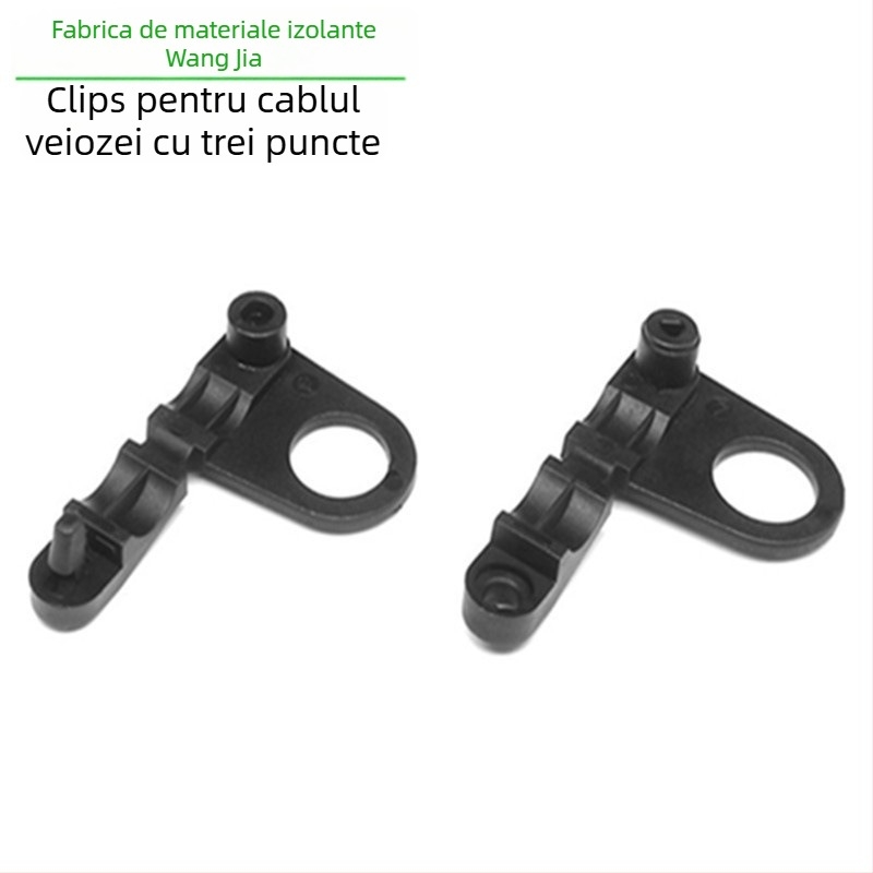 WJ clips pentru cabluri de lampă de birou cu mecanism de blocare, gaură de 10 mm, pachet de 500 bucăți