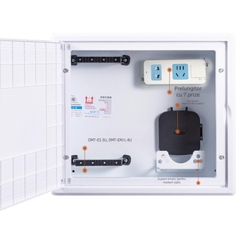 Cutie ascunsa de distributie pentru reteaua casnica – fibra optică și curent slab, seria E, carcasa din oțel laminat la rece, IP30, capac HIPS, Xinli