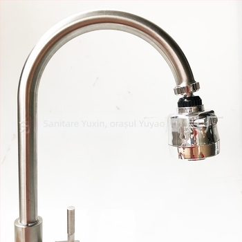 Robinet de bucătărie cu duză de spumare, ABS, conexiune filet, electroplating, reglaj în două trepte, funcție spumă și ploaie