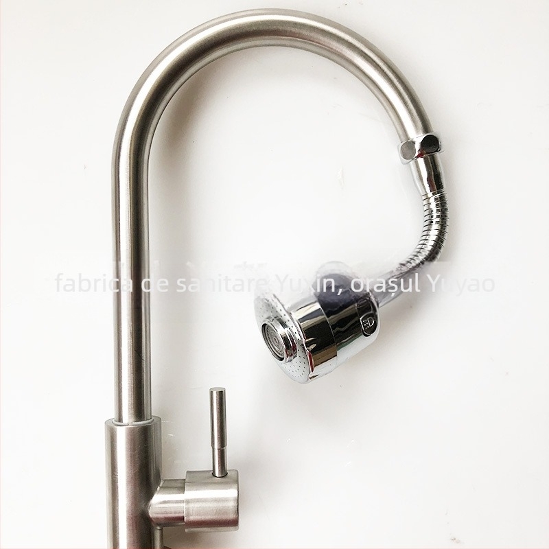 Robinet de bucătărie cu duză de spumare, ABS, conexiune filet, electroplating, reglaj în două trepte, funcție spumă și ploaie