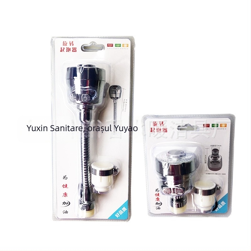 Robinet de bucătărie cu duză de spumare, ABS, conexiune filet, electroplating, reglaj în două trepte, funcție spumă și ploaie