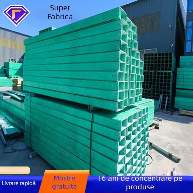 Canal cablu din fibră de sticlă, tip scară, ignifug, deschidere mare, personalizabil — Fengneng