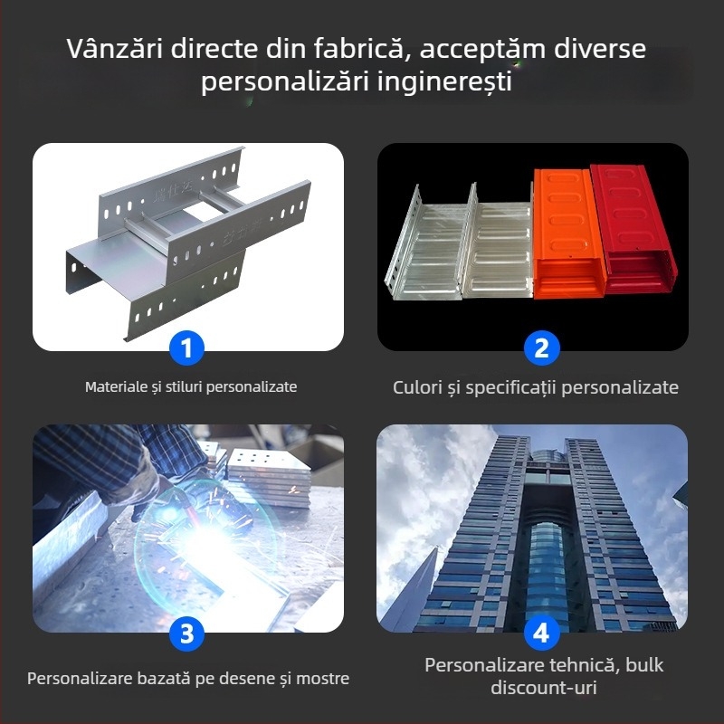 Feirui canal de cablu din fibră de sticlă, tip scară, pentru exterior, rezistent la foc și la coroziune, certificat CE, personalizabil, pentru transmisie și distribuție de energie