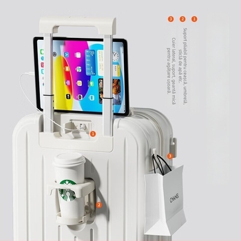 Valiză de călătorie cu roți universale, carcasă ABS+PC, 3 kg, închidere cu fermoar, model în dungi, căptușeală poliester, încuietoare cu combinație obișnuită (ABS+PC material, 3 kg, fermoar, roți universale, încuietoare cu combinație)