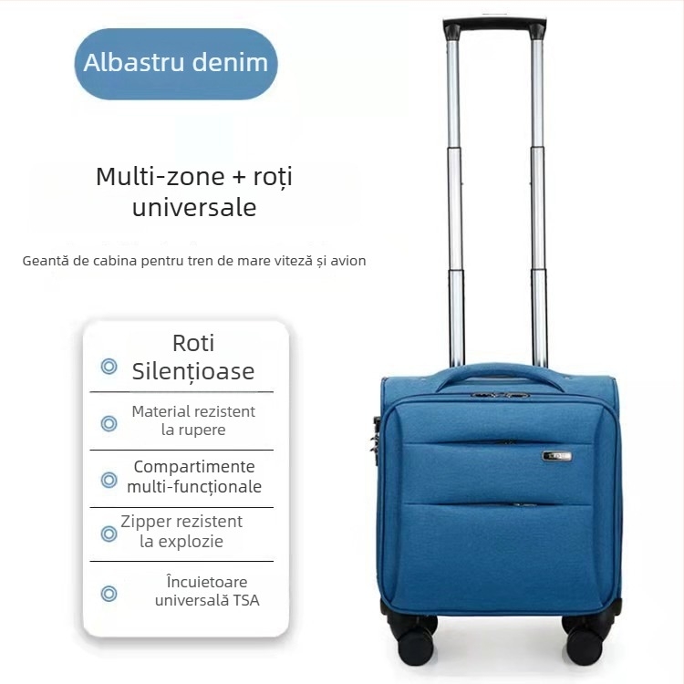 Geantă mini pentru călătorii cu roți universale, țesătură Oxford, impermeabilă și anti-furt, deschidere cu fermoar, lacăt cu parolă obișnuită
