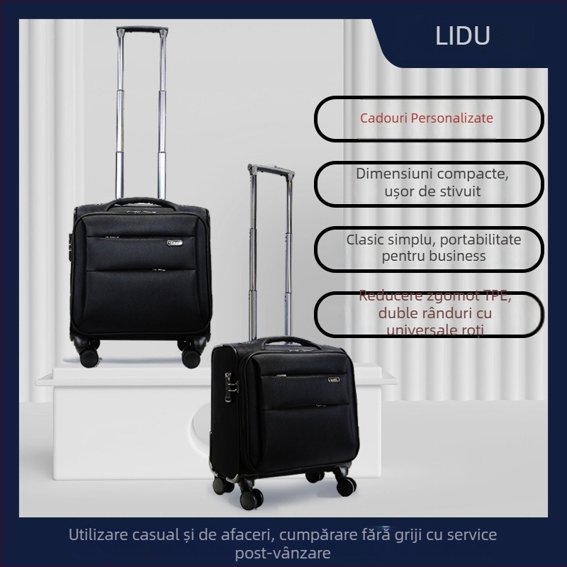 Geantă mini pentru călătorii cu roți universale, țesătură Oxford, impermeabilă și anti-furt, deschidere cu fermoar, lacăt cu parolă obișnuită