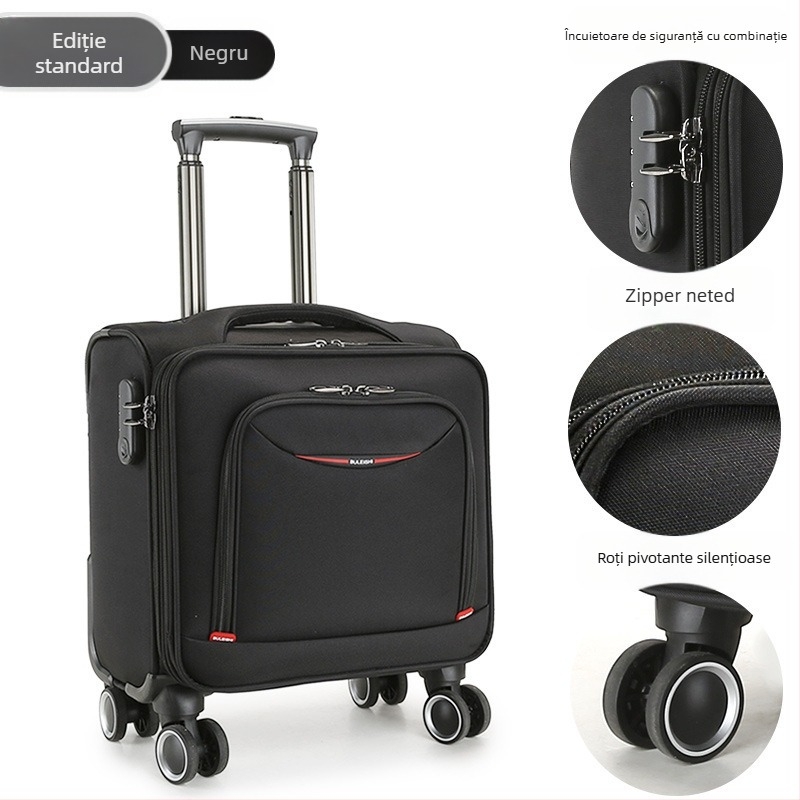 Geantă mini pentru călătorii cu roți universale, țesătură Oxford, impermeabilă și anti-furt, deschidere cu fermoar, lacăt cu parolă obișnuită